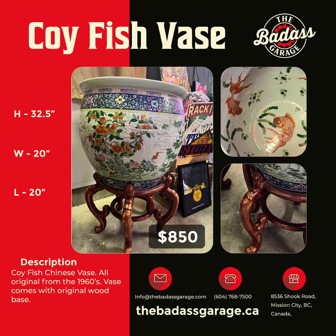 Coy Fish Vase on consignment