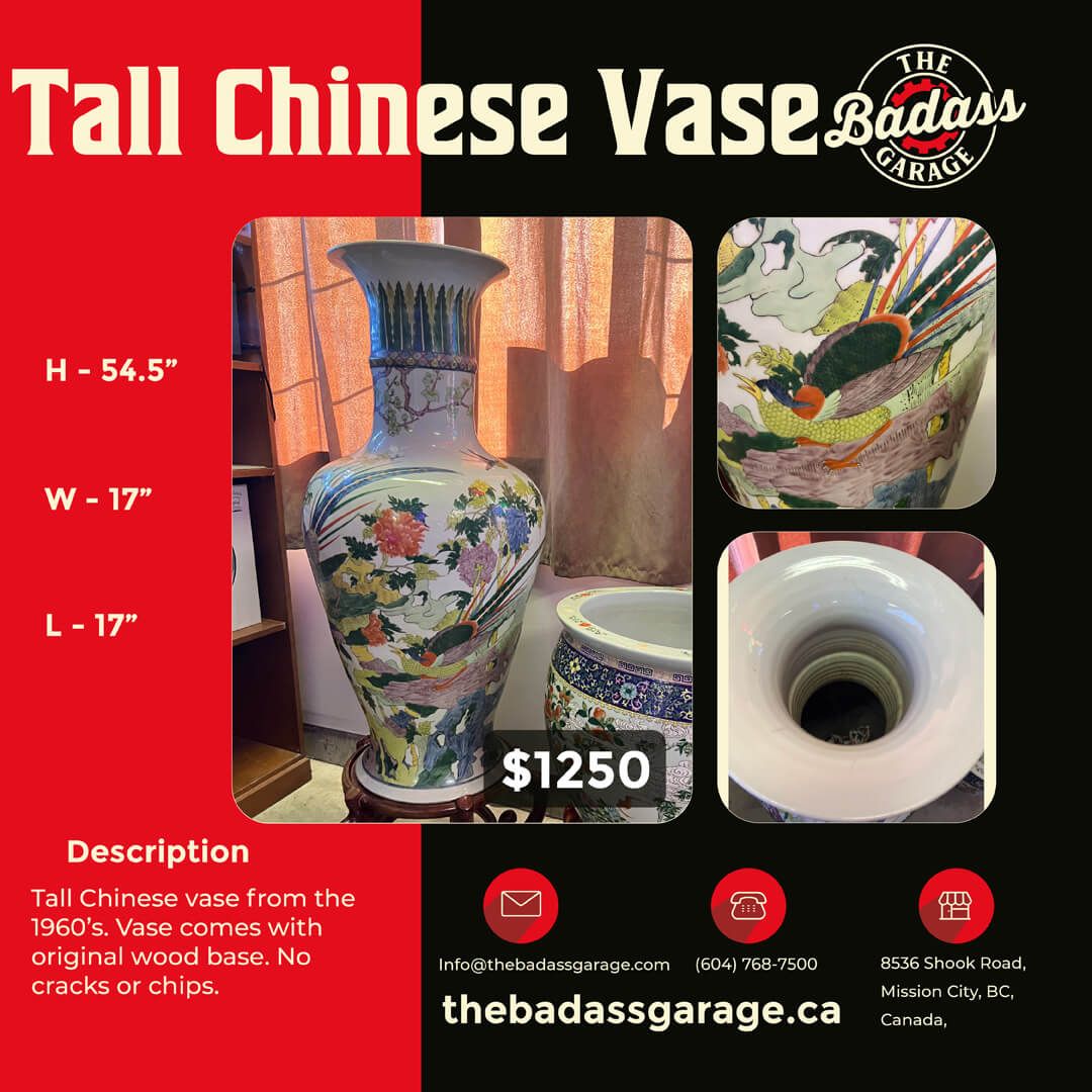 Tall Chinese Vase on consignment