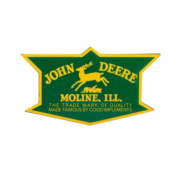 John Deere logo on green contour shape magnet