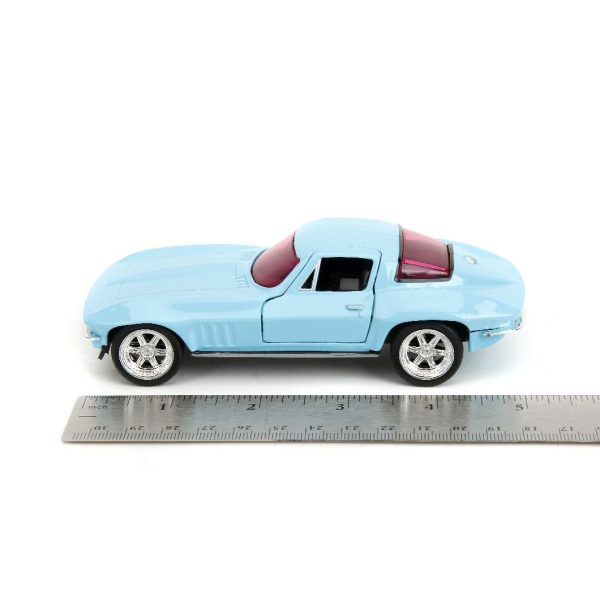 baby blue corvette toy Diecast car pink slip series