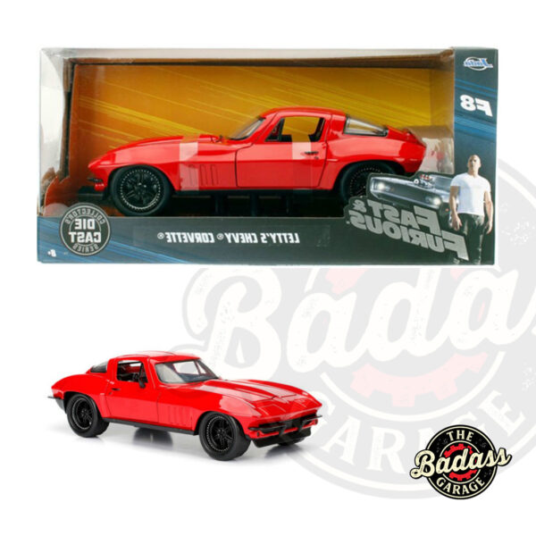 Jada 1/24 Scale "Fast & Furious" Letty's  Chevy Corvette - Gloss Red Diecast Metal Collectible Model Car
